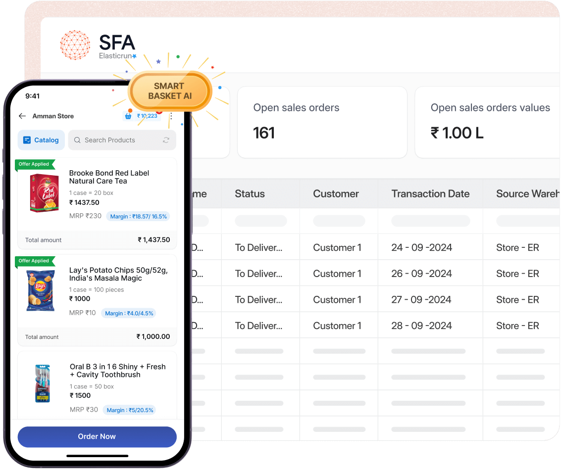 Pair with SFA to take control of your sales