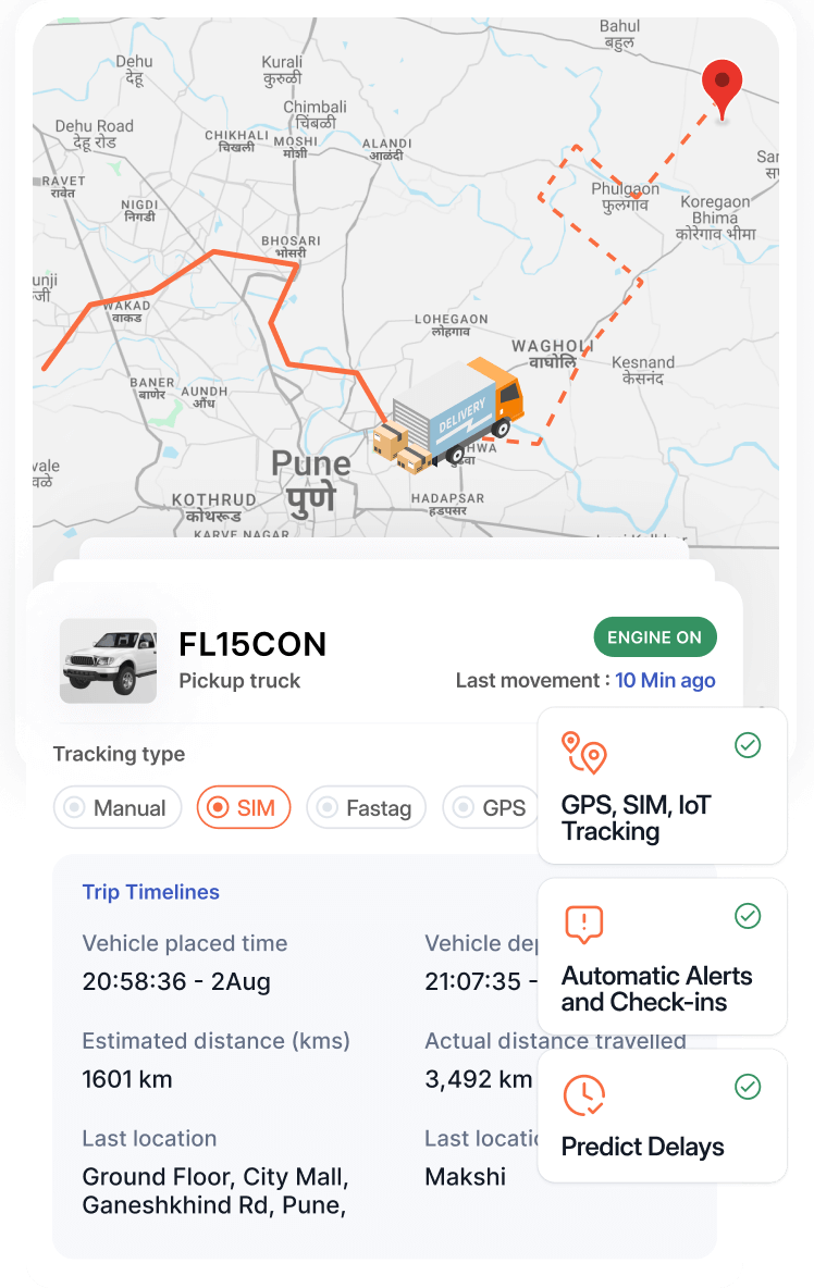 Keep track of your goods 24/7 with multiple tracking mechanisms, Never lose sight of your goods